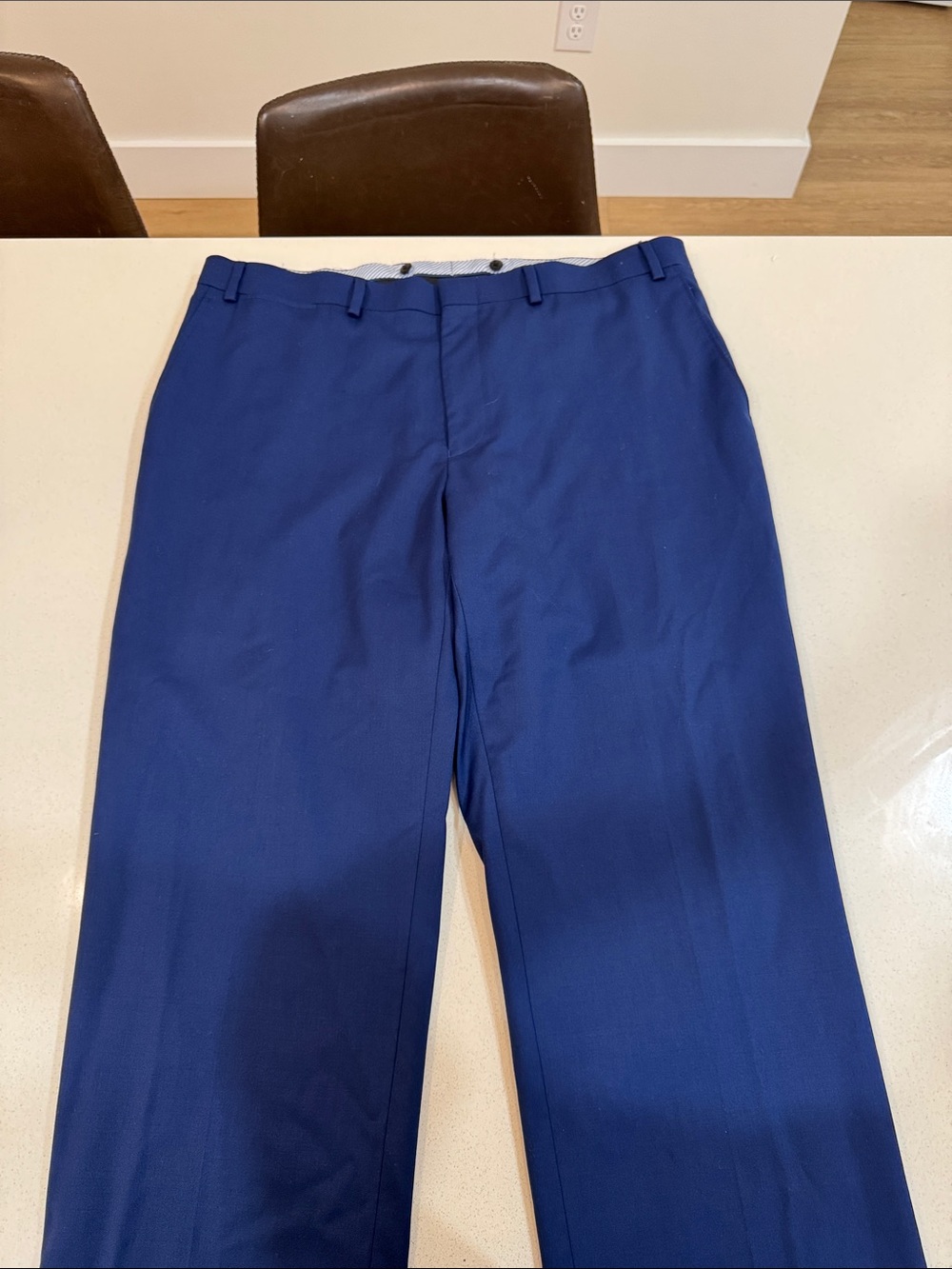 crown & ivy Navy Blue Dress Pants - Flat Front